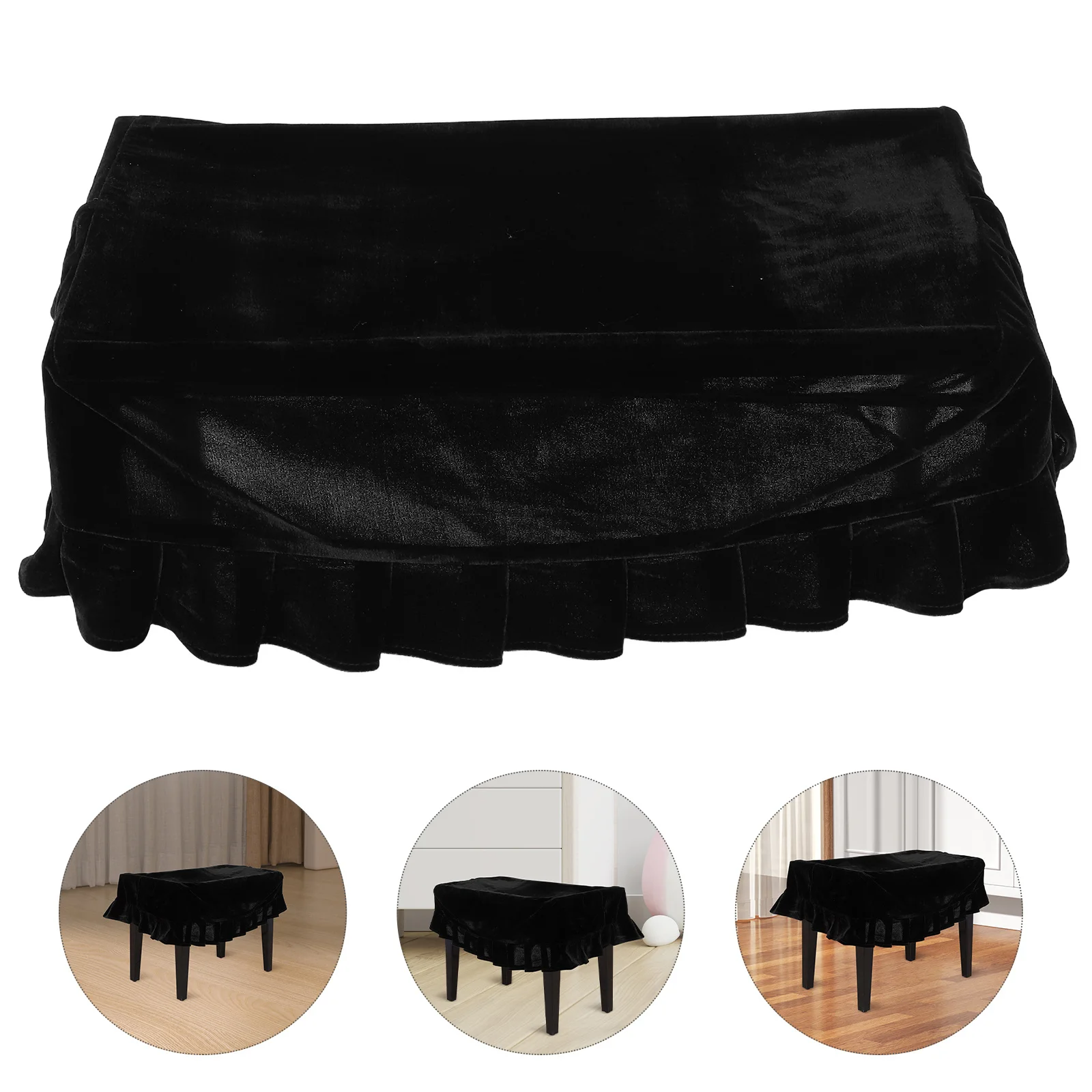 

Piano Stool Cover Elastic Soft Fabric Dust Proof Fit For Home Office Hotel Sofa Covers Furniture Protection Pleuche Piano