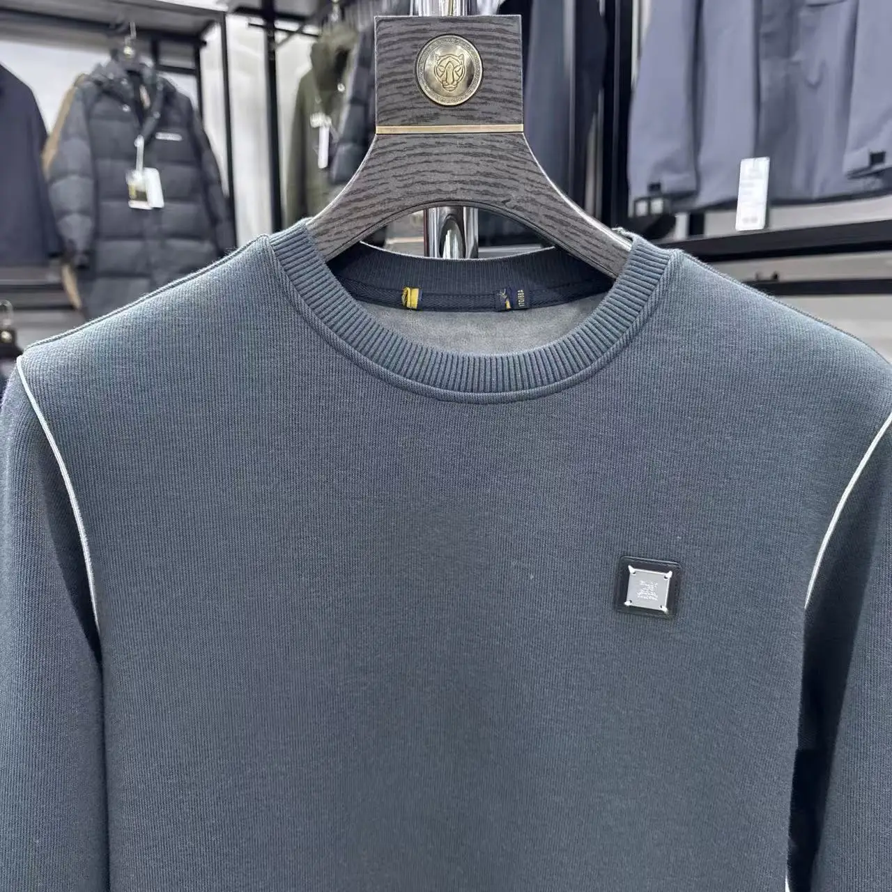 

Вязаный свитер на подкладке Fce, повседневный круглый, теплый, осенне-зимний, мужской, удобный дышащий свитер Faion