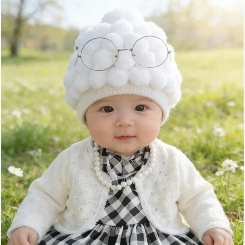 新生児写真撮影衣装赤ちゃん祖母おじいちゃんコスプレ衣装服新生児写真撮影小道具男の子女の子幼児撮影用