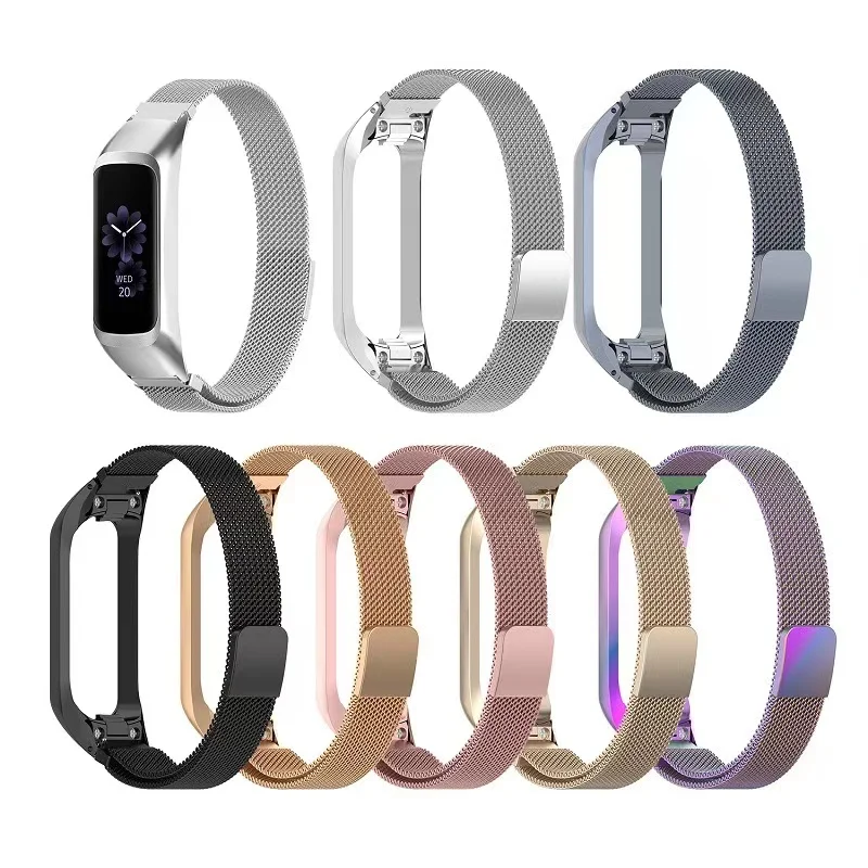 Milanese Strap For Samsung Galaxy Fit 2 SM-R220 Stainless Steel Magnetic Loop Watchband For Samsung Galaxy Fit 2 Metal Bracelet