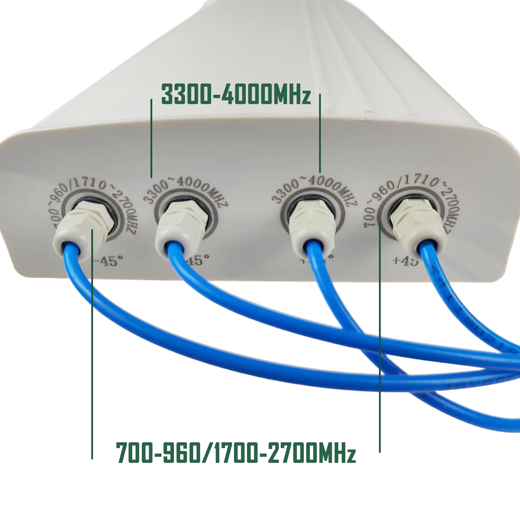 Antena de Panel 5G 4G, 4 puertos, 4X4, MIMO, antena externa para exteriores, UWB, 698-4000MHz, antena WiFi de larga distancia para AT & T Verizon T-Mobil