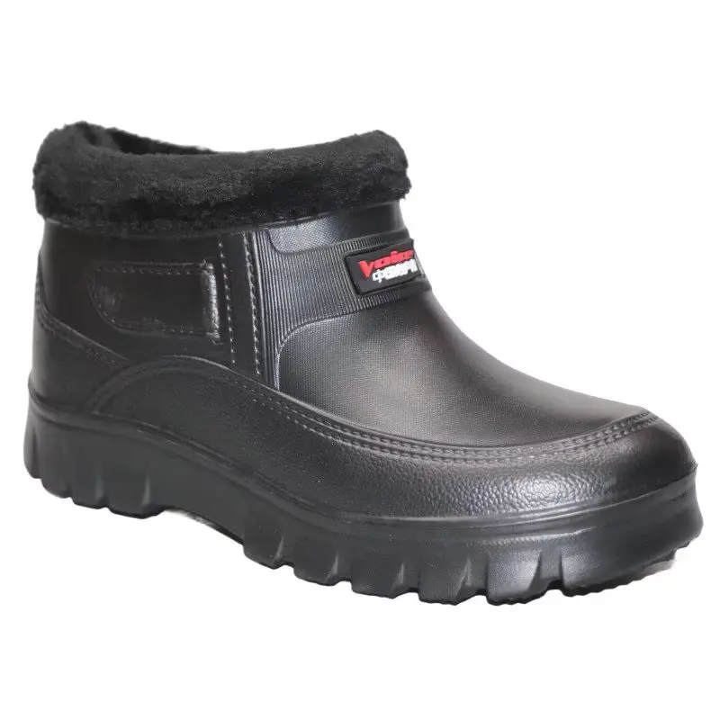 

Men's Winter Snow Boots Waterproof Warm Fce Kitchen Work Boots Anti-slip Breathable Laundry Room Boots Thiened EVA Material