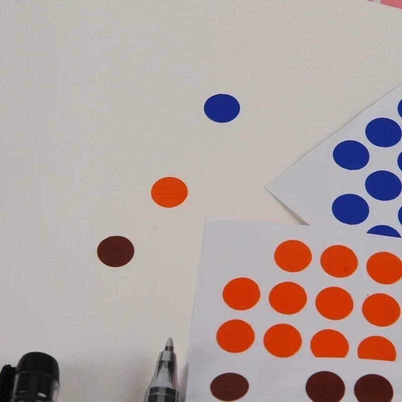 4Sheets Round Spot Circles Sealing Stikers Assorted Colors Colored Sticker Dots Coding Circle Dot Labels Diameter 10mm