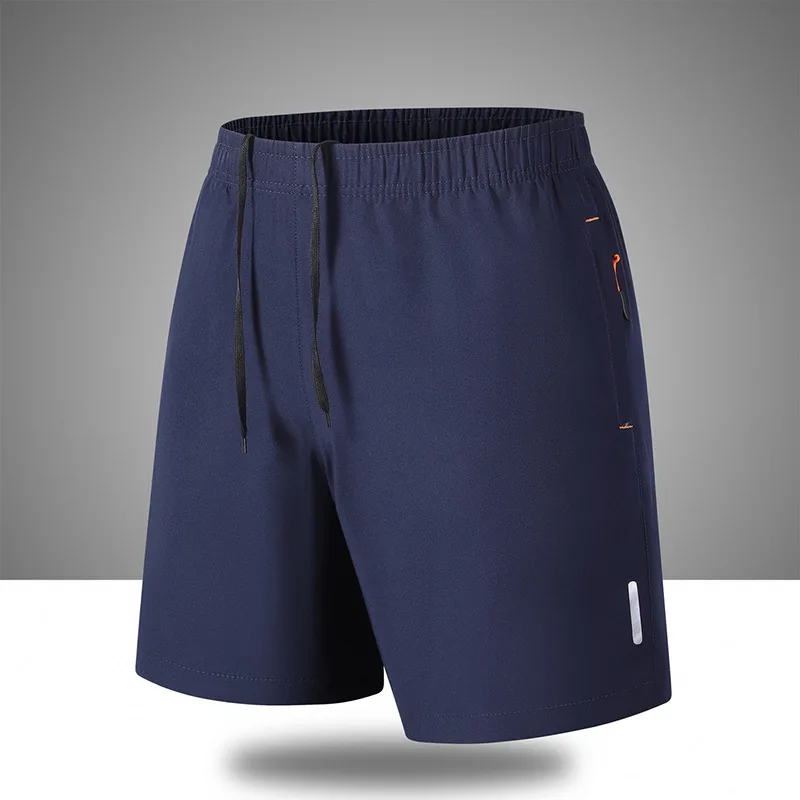 Workout Men's Quick-Dry Athletic Shorts Elastic Waist Drawstring Zip Pocket Split Hem Lightweight Breathable Running Gym Shorts