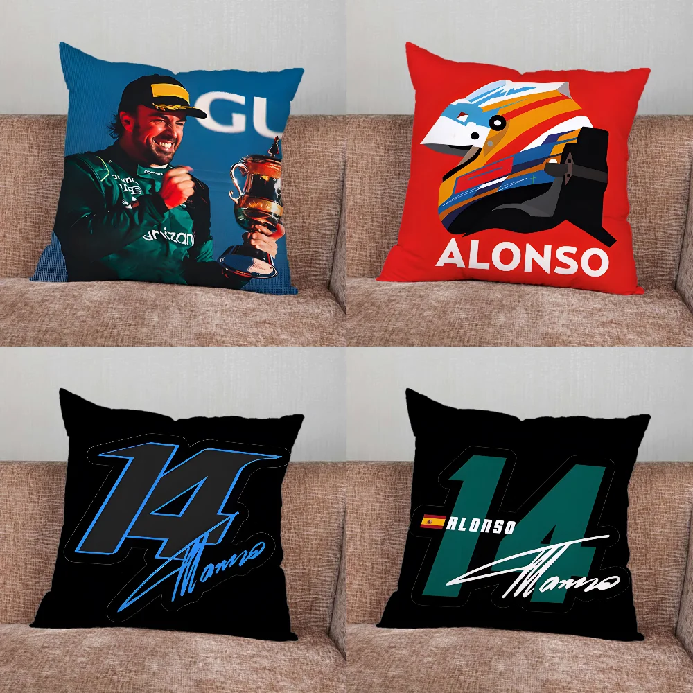 

Racing 14 Fernando A-Alonso Pillow Case For Home Bedroom Car Office Decoration Living Room Sofa Cushion Cover Suitable