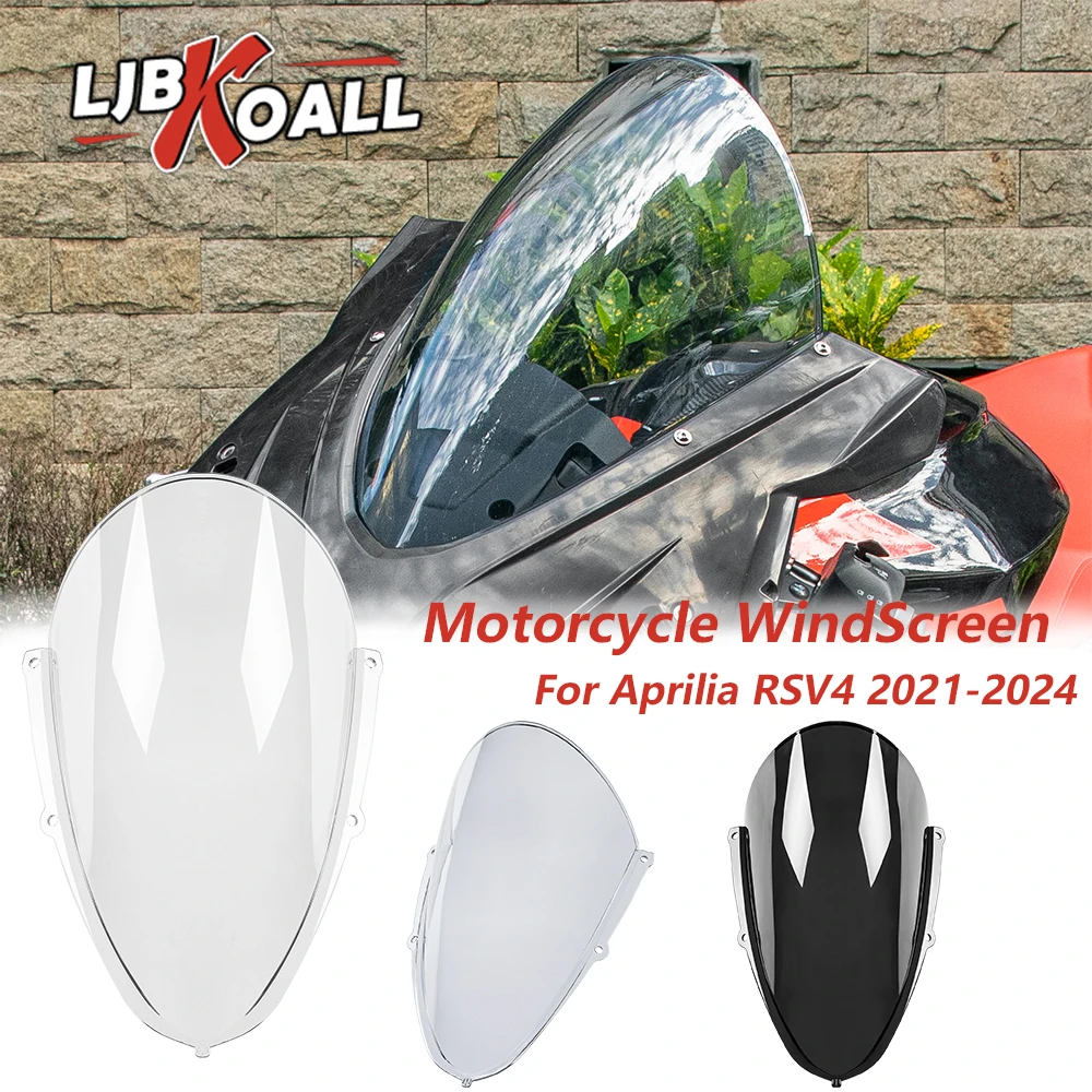 

For Aprilia RS V4 WindScreen Shield For Aprilia RSV4 2021-2024 Motorcycle Windscreen Windshield Deflector Protector Accessories