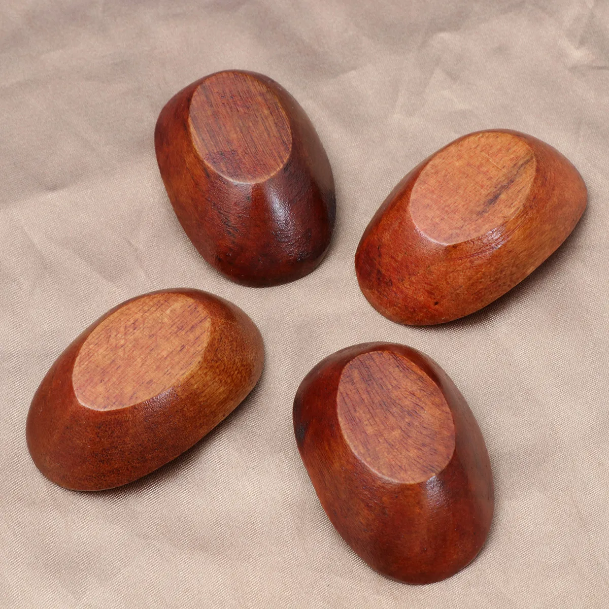 

6pcs Wooden Chopstick Spoon Rest Holder Rack For Forks Natural Ingot-Shaped Table Decor Dinnerware Set Accessory