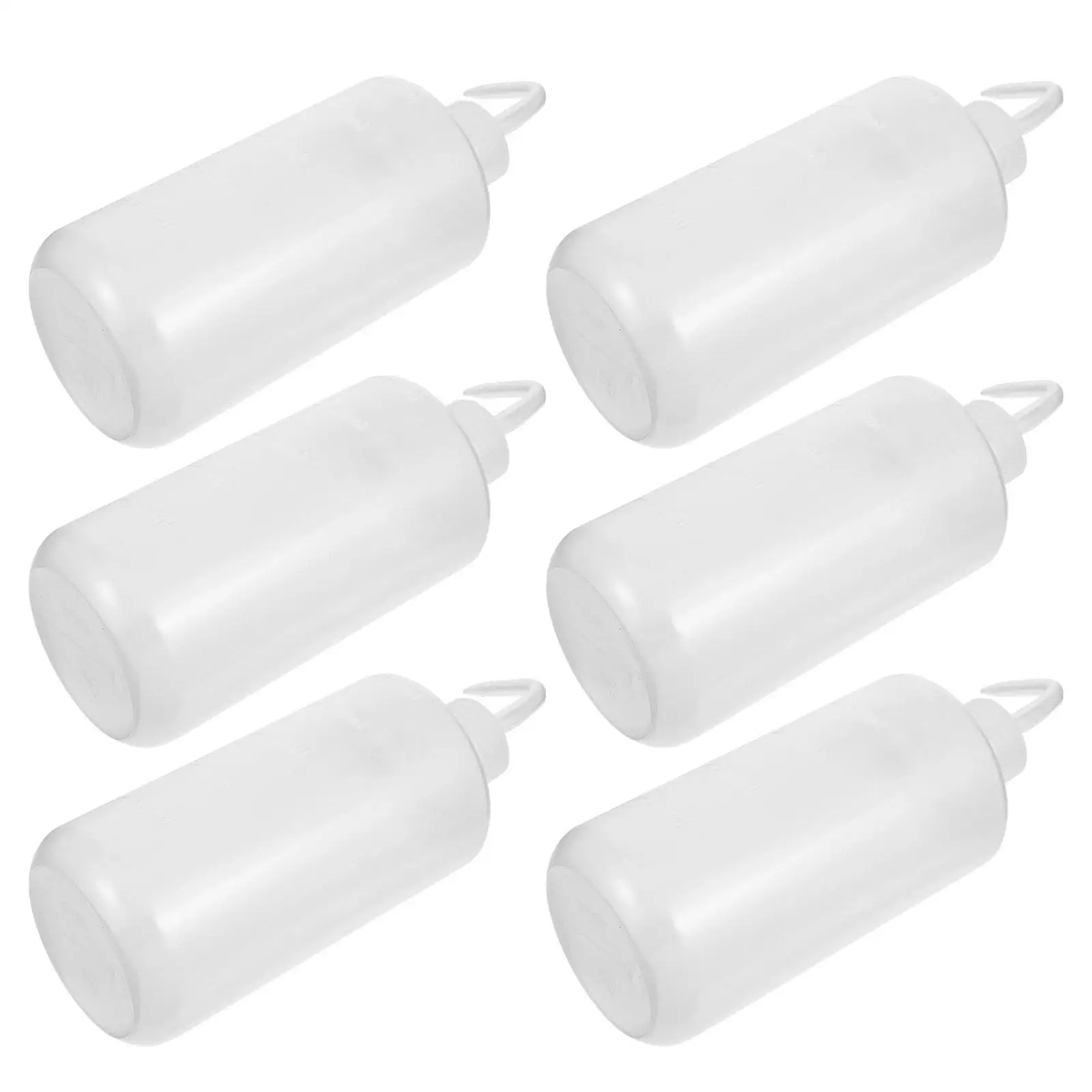 

6pcs 500ml Rinse Jug Squeeze Bottles Reusable Refillable Empty Wash Bottle Wash Refillable Scale Lab Bottle Teaching Supplies