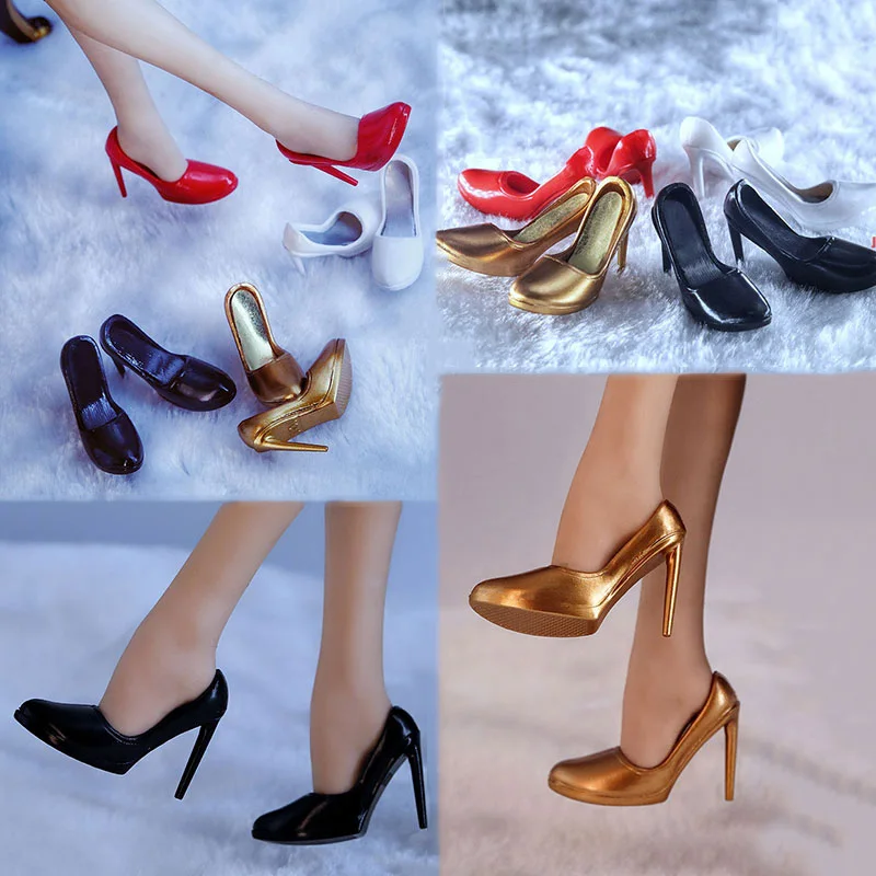 Joa-48 1/6 Women High-Heeled Shoes Sexy Pointed Toe Stiletto Medium-Heel Shoes Fit For 12'' Woman Action Figure Figure