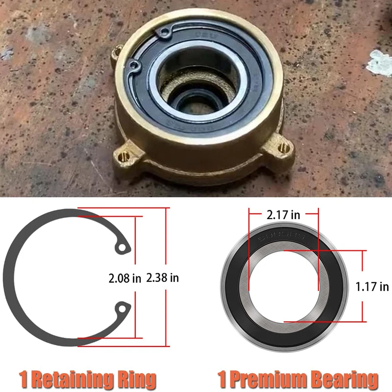 ANX Water Pump Repair Rebuild Kit for Volvo Penta Gas Sterndrive Until 2005 Raw Sea Crankshaft Mounted Driven Boat Accessories