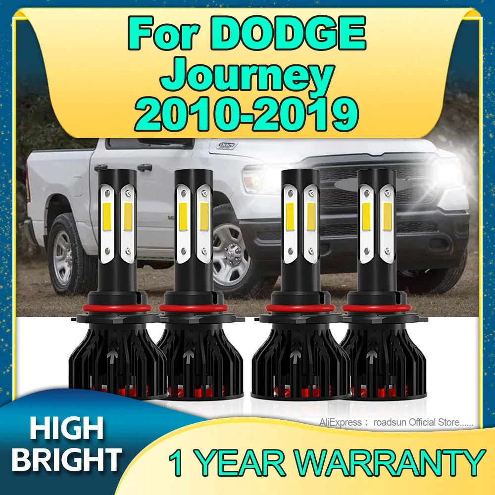 

2/4Pcs 180W LED Headlights 6000K 9005 9006 Car Light 4Side Chip For DODGE Journey 2010 2011 2012 2013 2014 2015 2016 17 18 2019