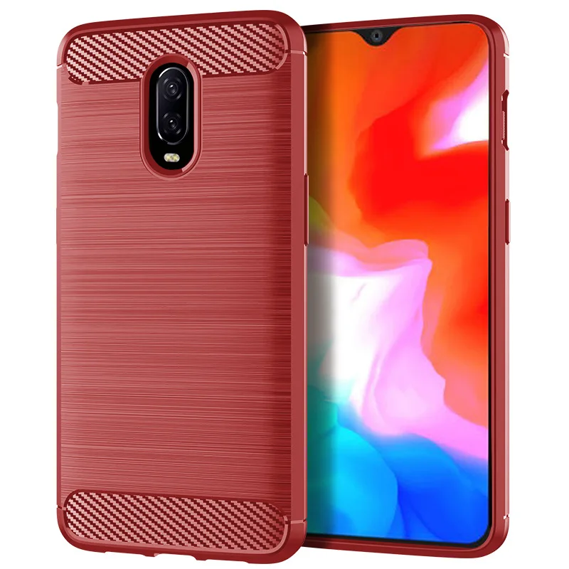 Luxury Carbon Fiber Case for Oneplus 6T 1+6t Full Protective Soft Phone Cover for Oneplus6t One Plus 6t Shockproof Silicone Case