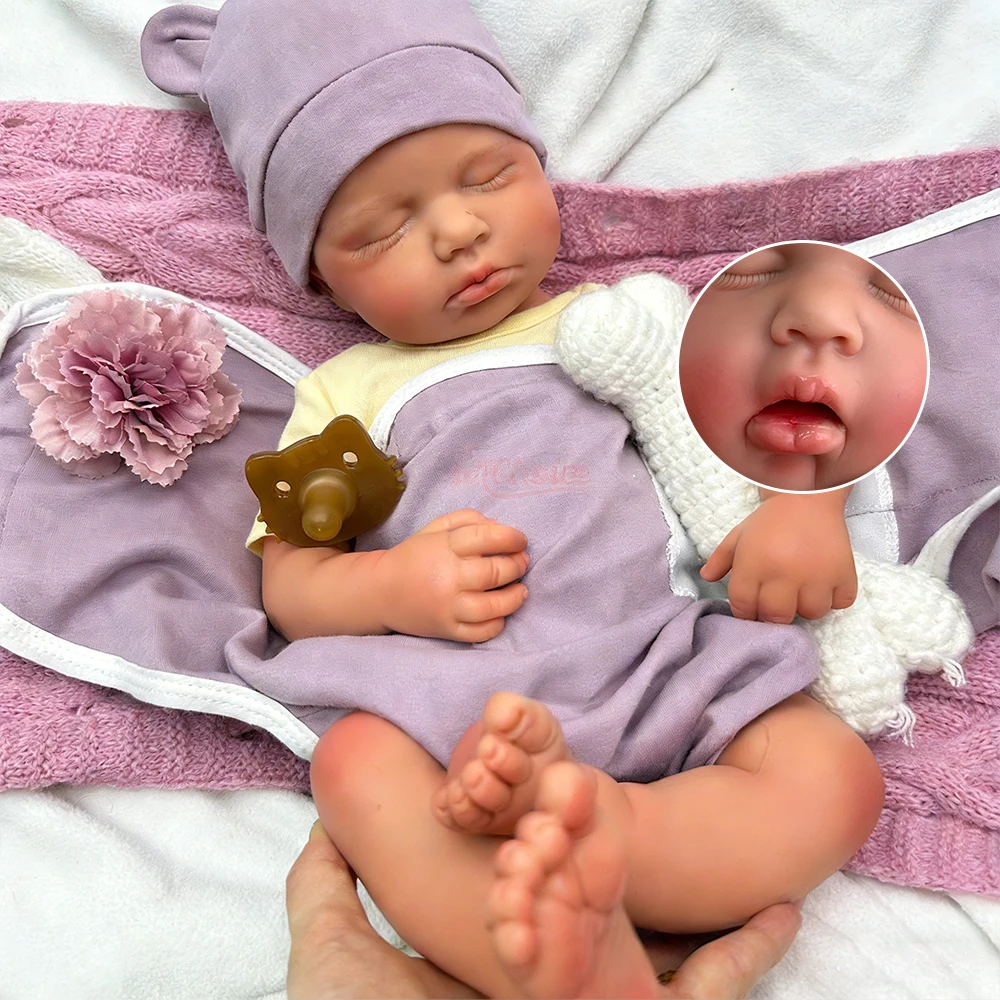 

20Inch Loulou Waterproof Handmade Silicone Reborn Baby Doll Soft Lifelike Comfort Companion for Elderly Who Lost Kids