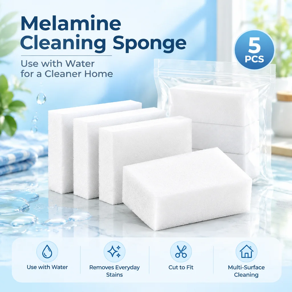 Multi-Purpose Cleaning Sponge Dish Scrubber, Cleaning Supplies Handy Household Items Goods Kitchen Gadgets Cleaning Brush Tools