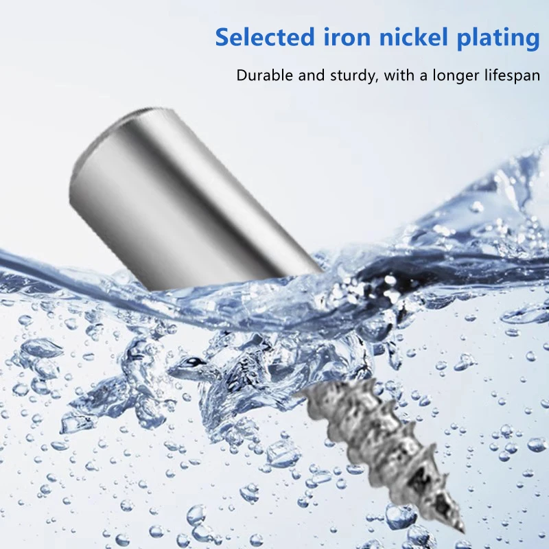 Pack of 20/30 Cabinet Fixing Nails, Integrated Self-Tapping Screw, Versatile Rack Holder and Laminate Support