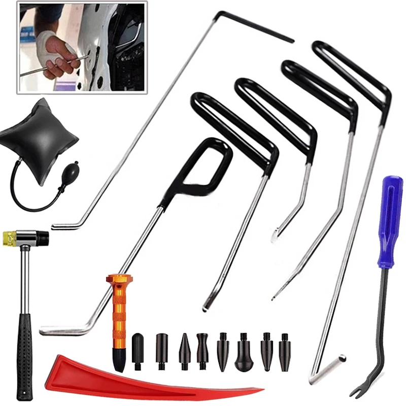 Car Dent Removal Tools Kit Universal Automotive Mechanical Workshop Tools Set For Auto Body Sheet Metal Paintless Dent Repair