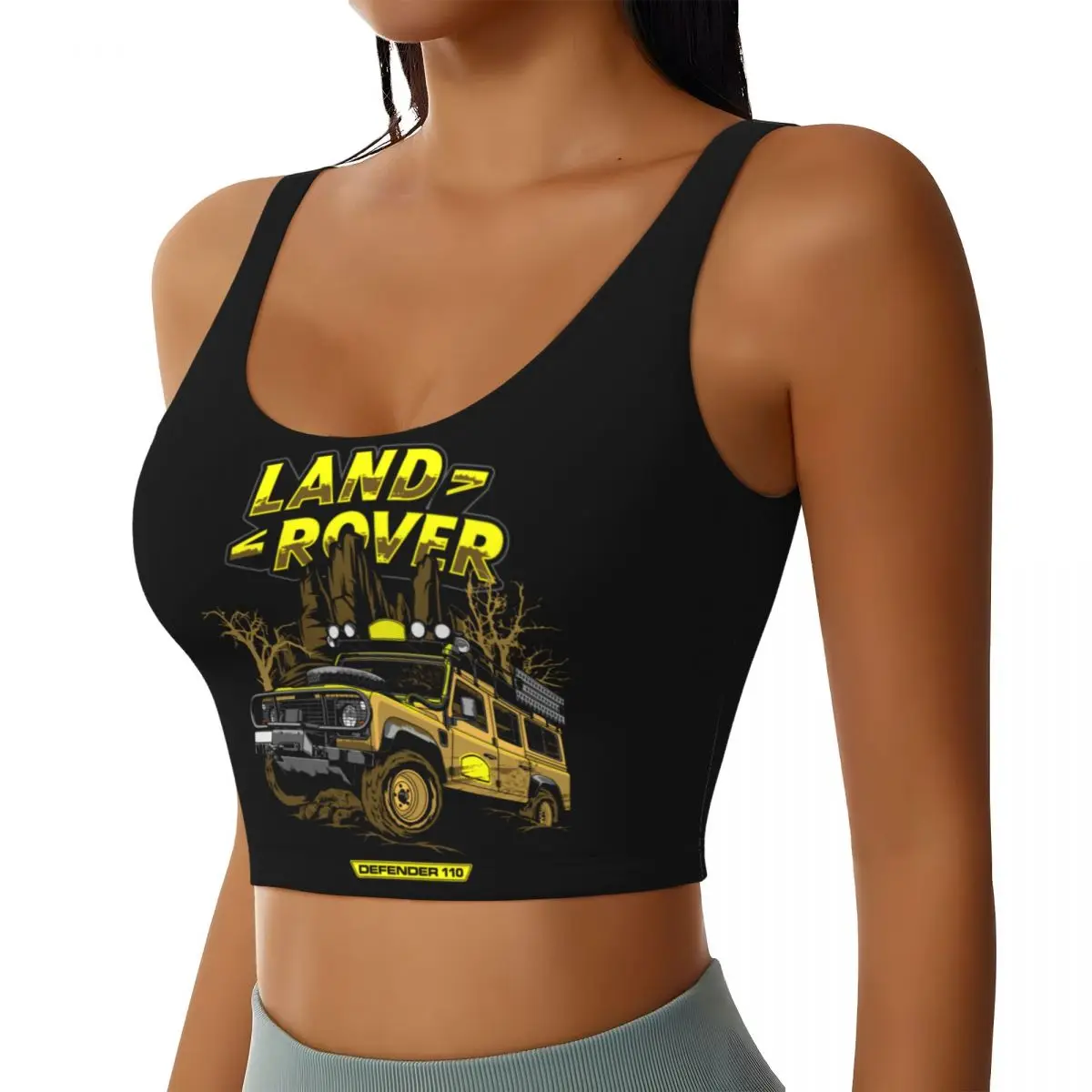 Custom High Impact Camel Trophy Sports Bra for Women Gym Workout Yoga Crop Top