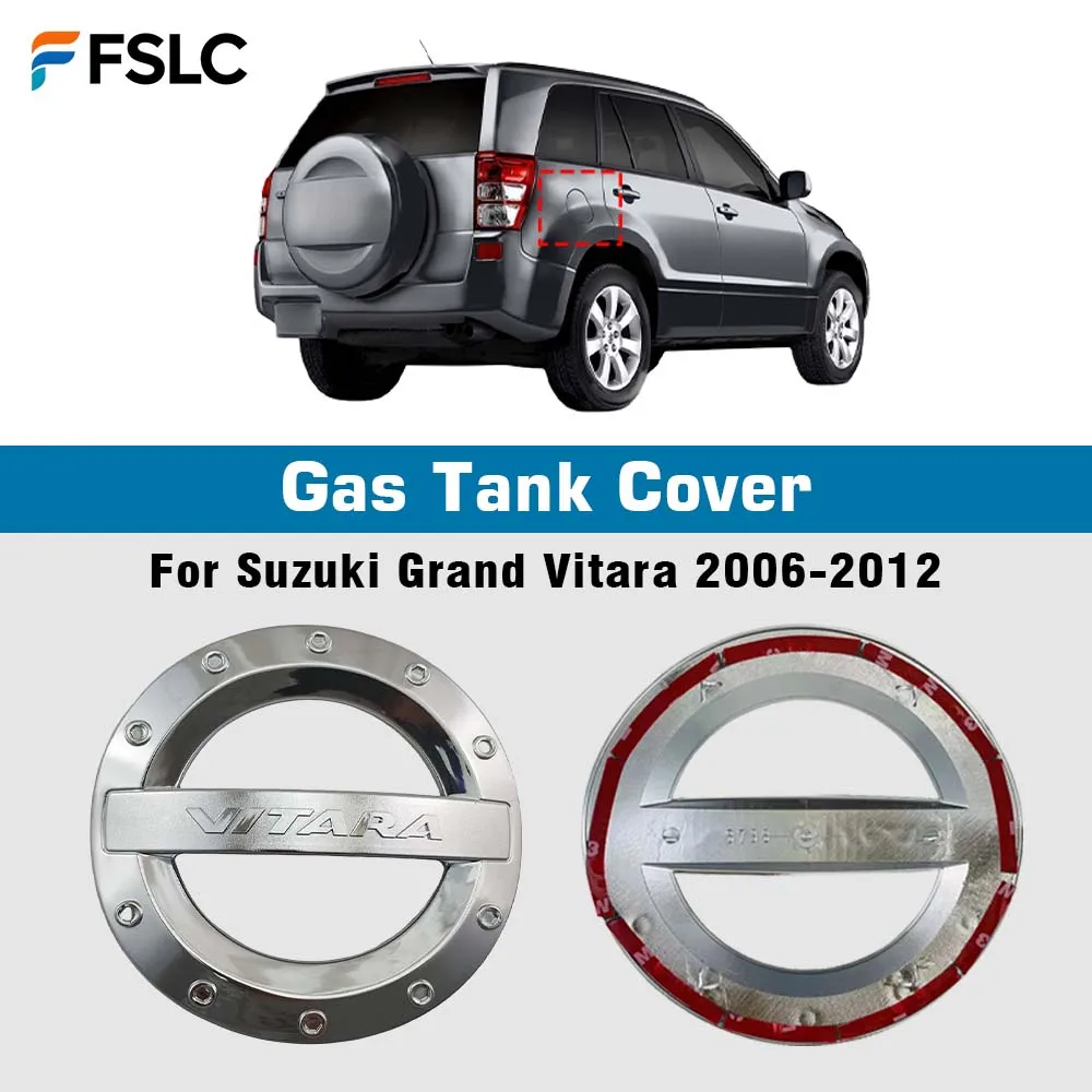 

Gas Tank Cover For Suzuki Grand Vitara 2006 2007 2008 2009 2010 2011 2012 Chrome Silver Accessories Decoration Fuel Tank Cap