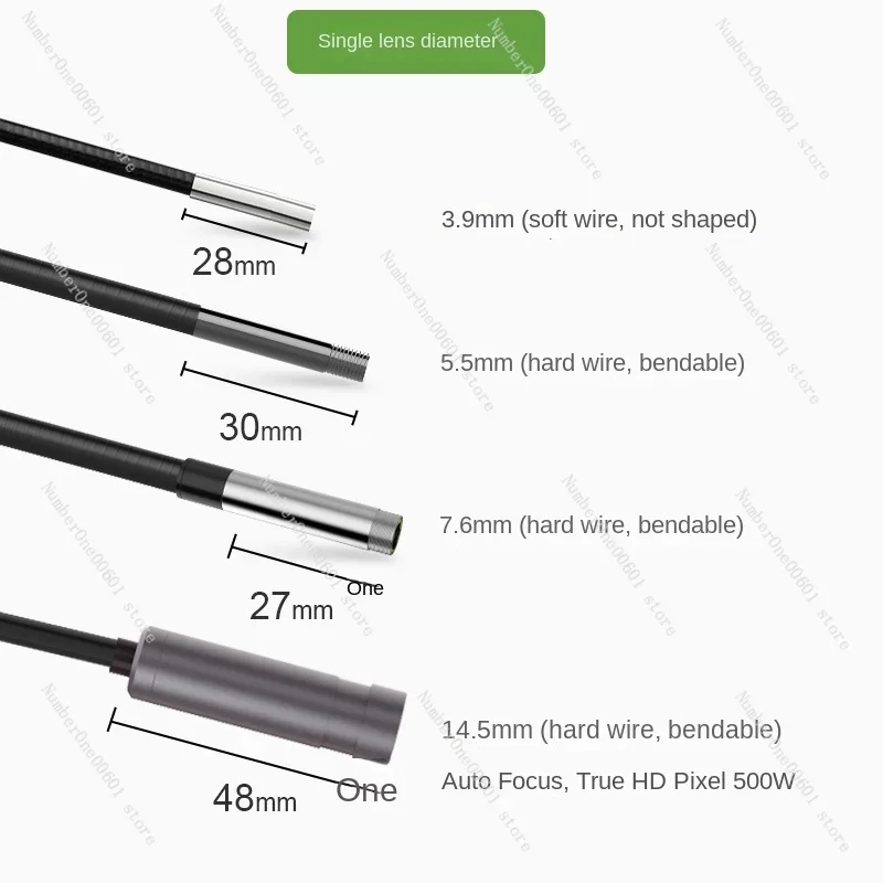 HD Industrial Endoscope 5 Inch Flat-panel Autofocus Camera Dual Lens Detection