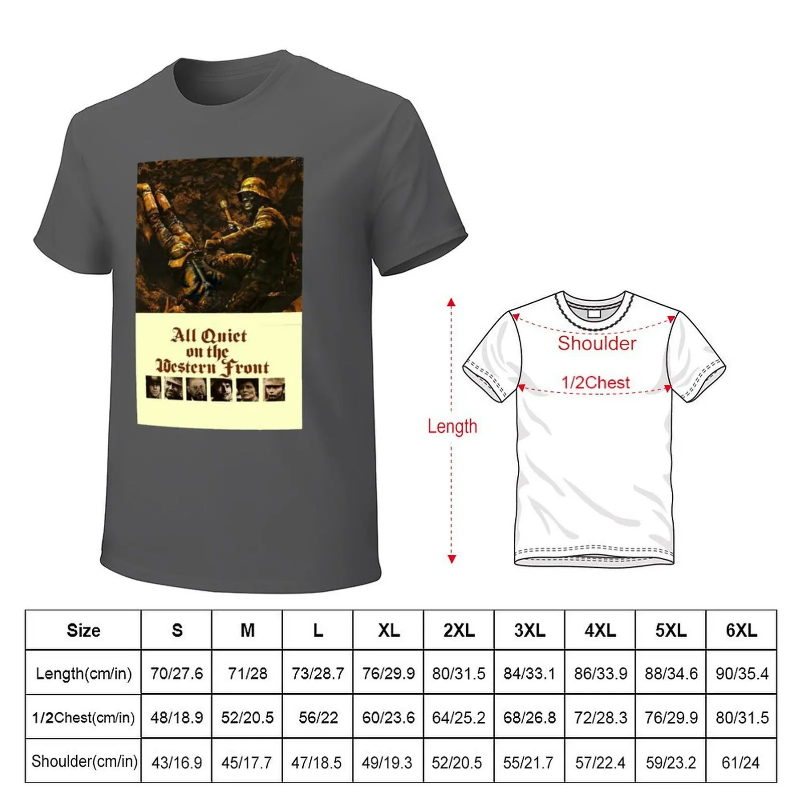 All Quiet on the Western Front Movie Poster T-Shirt new edition summer clothes mens clothing