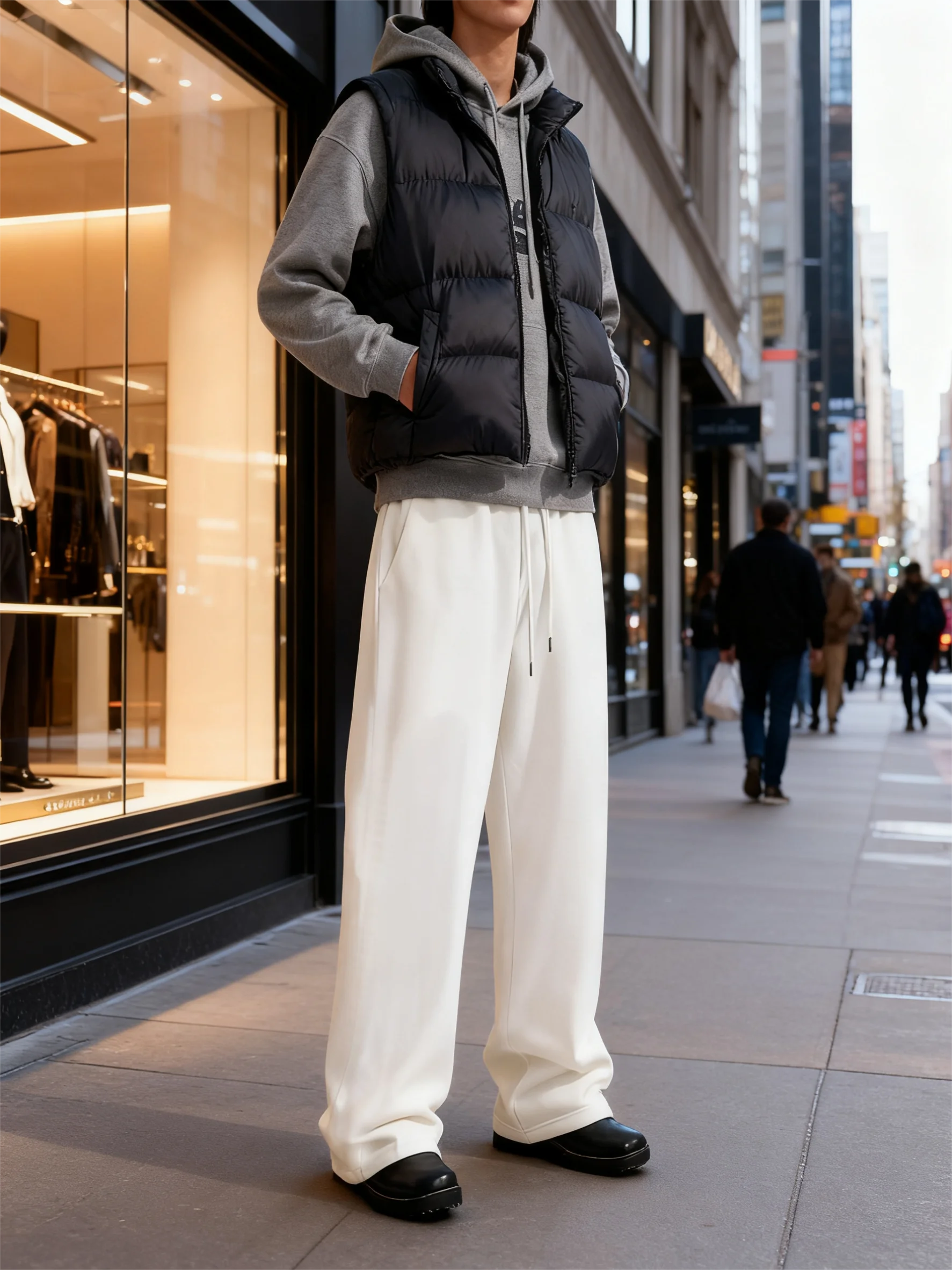 2026 New Men'S Lightweight Casual Straight-Leg Pants Breathable Spring/Fall Work Trousers Comfortable Fabric Casual Work Pants