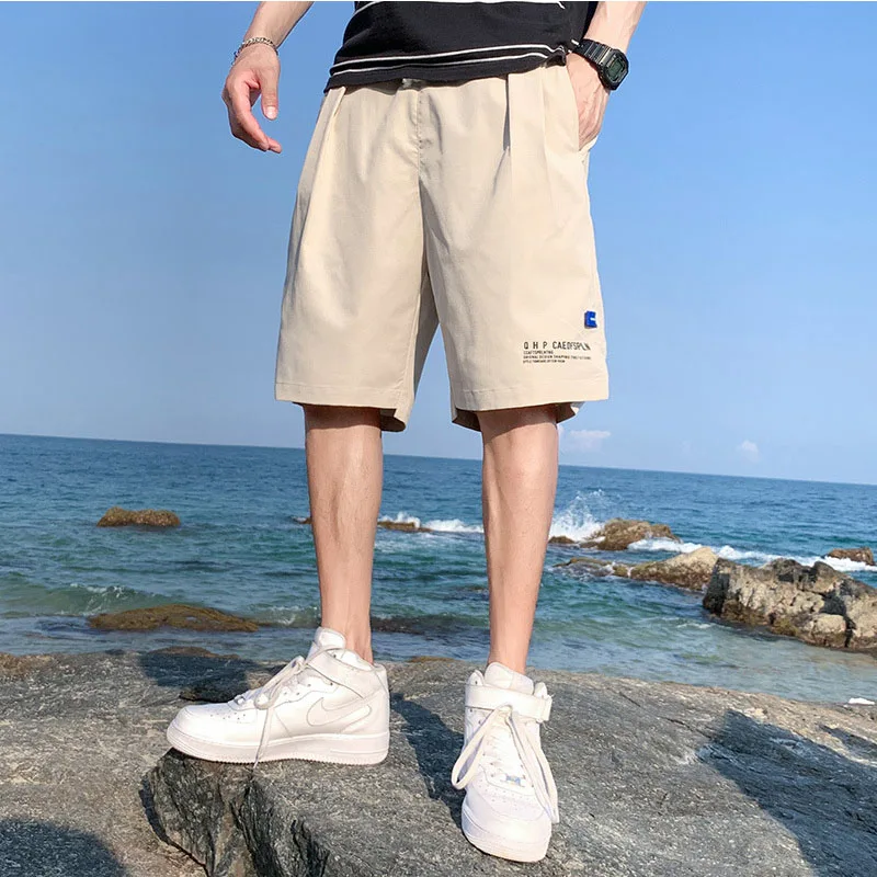 

Sports shorts men's summer thin section loose casual tide ice silk quick dry five pants students hundred beach sleep pants