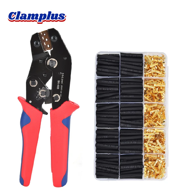 

SN-48B Ratchet Crimping Plier 0.5-2.5mm² 2.8 4.8 6.3 Butt Terminals U Shape Crimp Wire Connectors Set Wire Electrical Hand Tool