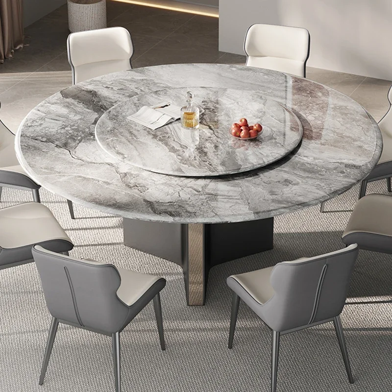 Mesa de comedor para salón de Picnic, servicio de oficina, recepción de póker de diseño, Mesa de comedor giratoria nórdica, Mesa central, muebles comerciales