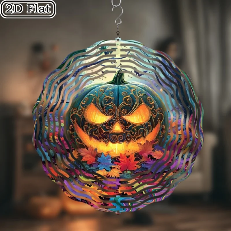 CIFBUY Wind Chime 360° Rotating Wind Spinner Kaleidoscope Kinetic Metal Garden Patio Yard Outdoor Hanging Ornament Decor