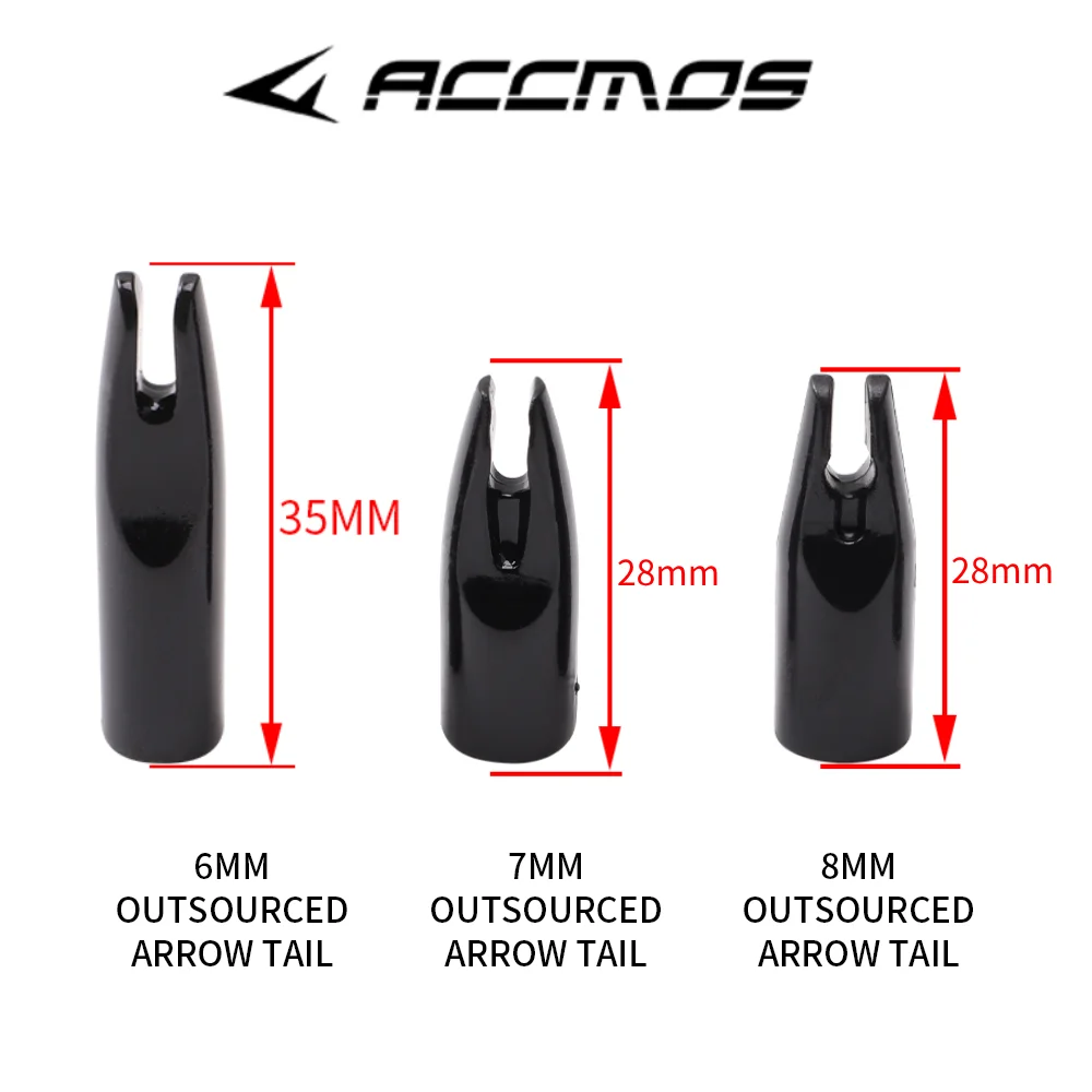 

20 шт./упак. Наконечники для стрел из пластика, внешние, для стрел из стекловолокна и карбона, подходят для большинства стрел с внешним диаметром 6 мм, 7 мм, 8 мм, аксессуар для стрельбы