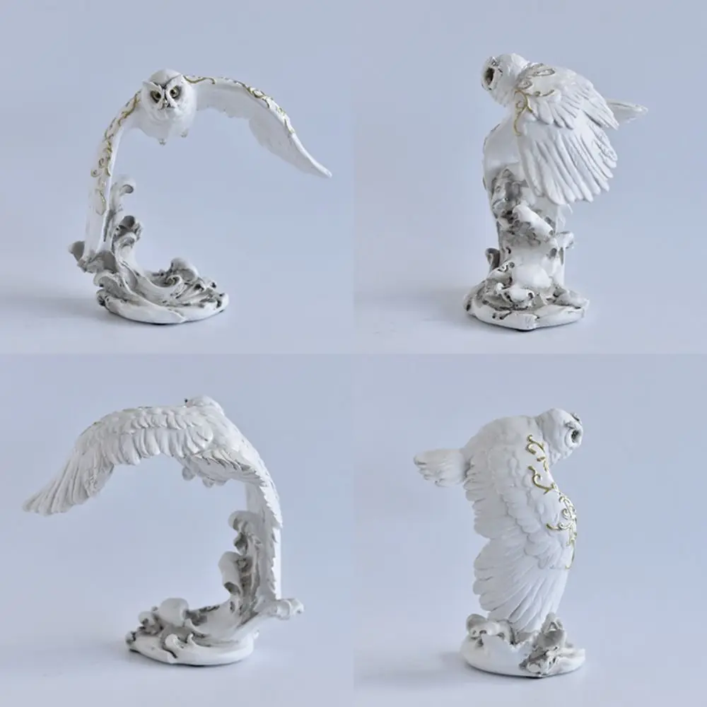 

Desktop Decoration Resin Owl Ornament Creative Cute Animal Statue Vivid Waterproof Miniature Figurine Sculpture Living Room