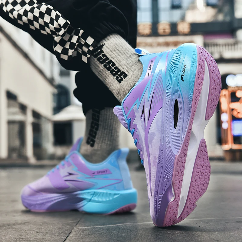 أحذية رياضية عالية الجودة للرجال منصة عادية الجري أحذية رياضية رجالية المدرب تنفس المشي حذاء كرة السلة النساء مريح