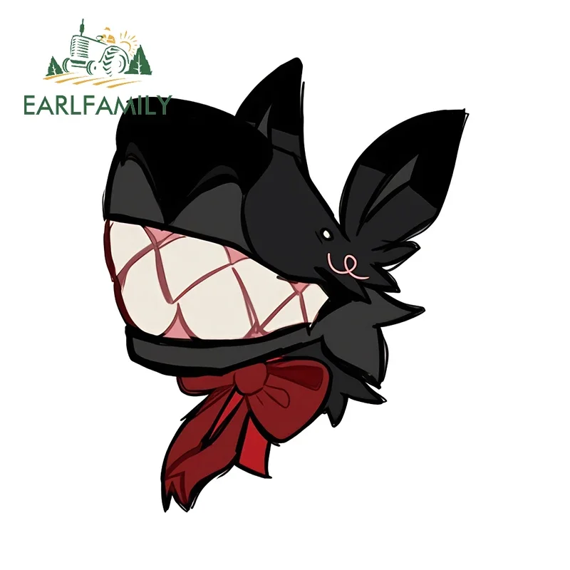 EARLFAMILY Lustige Cartoon-Graffiti-Design-Autoaufkleber, Wolf-Mund, kreative Aufkleber, einfache kratzfeste Auto-Kühlschränke-Dekoration