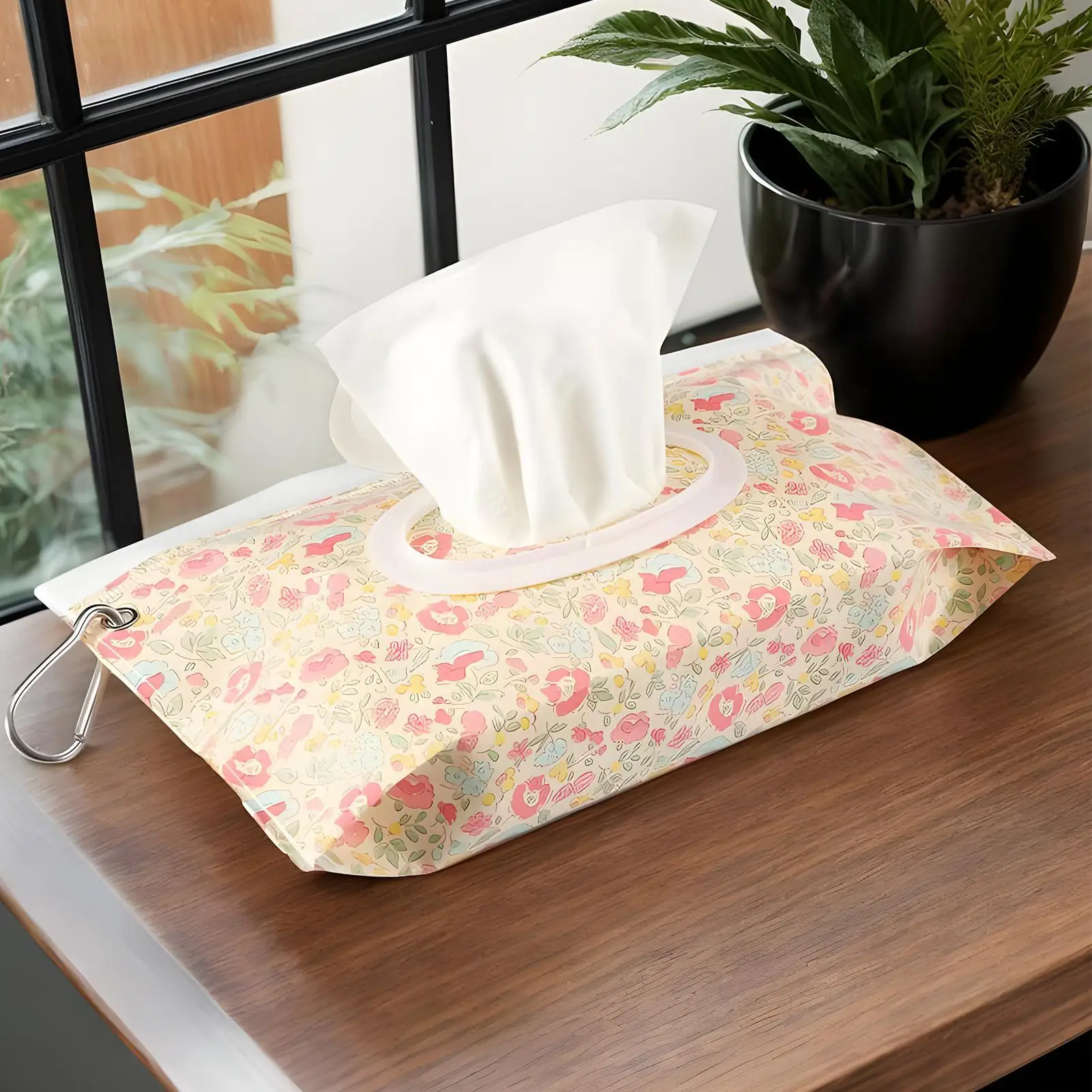 مناديل الحقيبة مناديل موزع المحمولة القابلة لإعادة الملء قابلة لإعادة الاستخدام حاوية تخزين محكمة الغلق لصبي فتاة عربة الحمام السفر