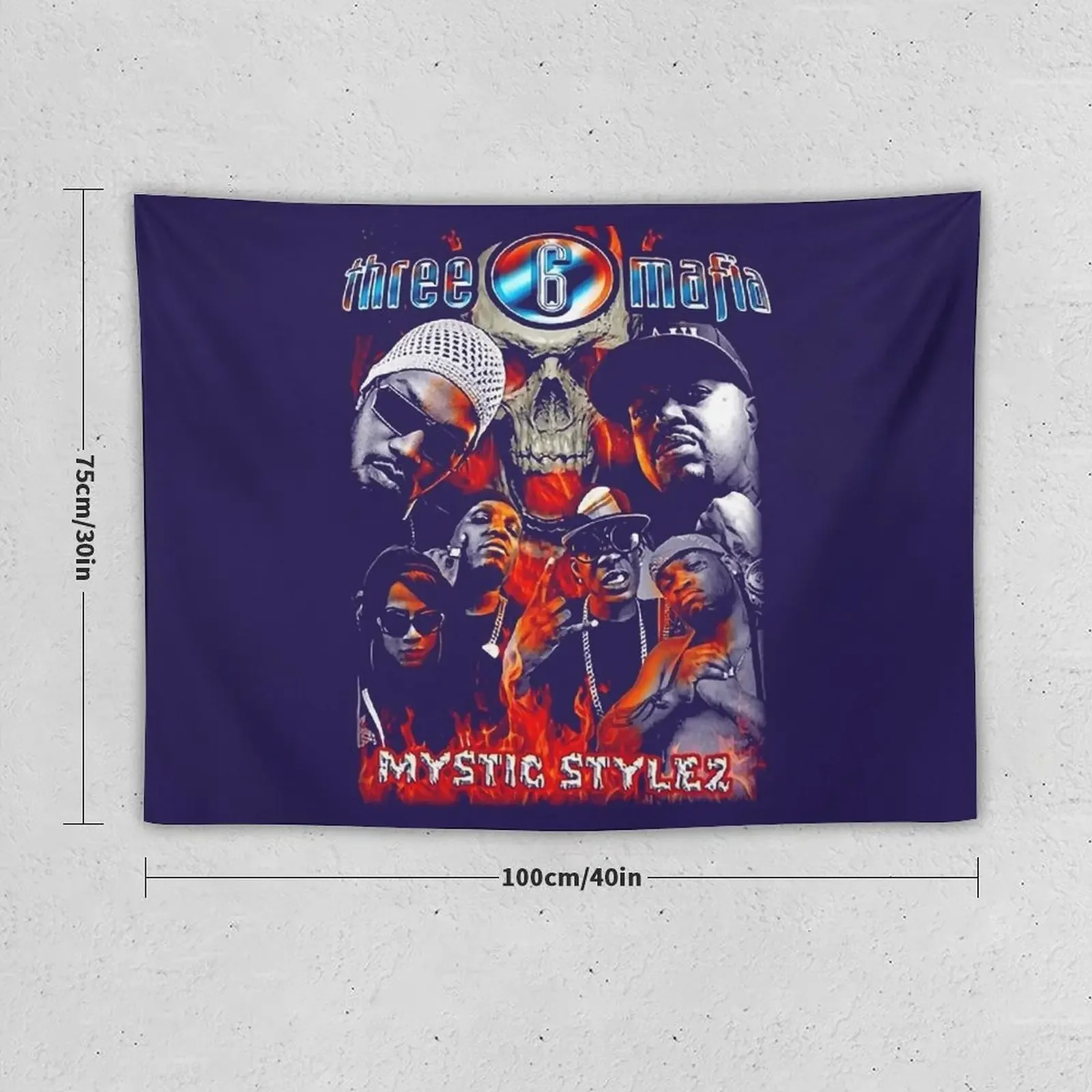 Three 6 Mafia 666 Mafia Inspired Tapestry Hanging Wall Home Decorations Things To The Room Tapestry