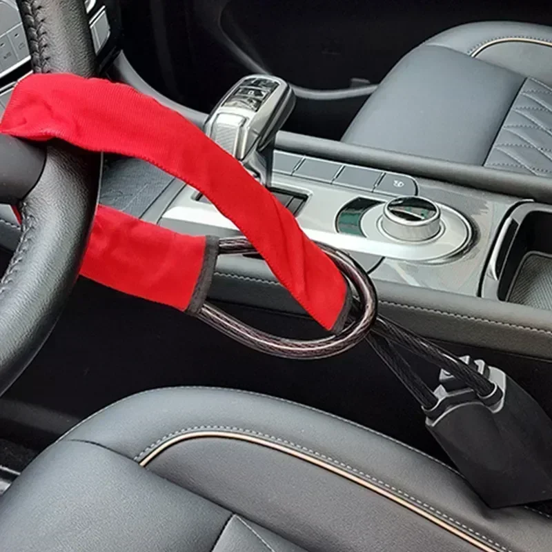 Car Steering Wheel Lock Professional Anti Theft Tools Universal Fit Performance Fittings Belts Locks Supplies Black