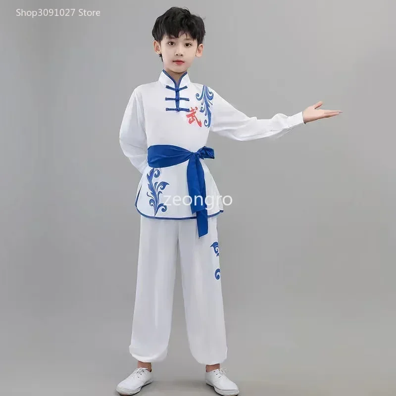 Martial Arts Suit Outfit Changquan Costume For Girl Boy Children Adult Chinese Traditional Wushu Uniform Kids Kung Fu Clothes