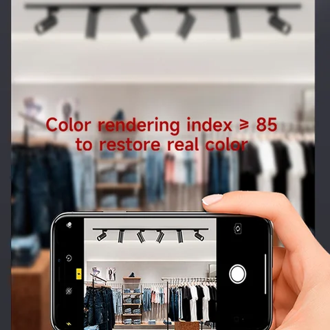 LED-skenlampa 220V spotlight skena 12W 20W 30W 40W COB taklampset för kök butik hem 10 best sales LED-skena - №4