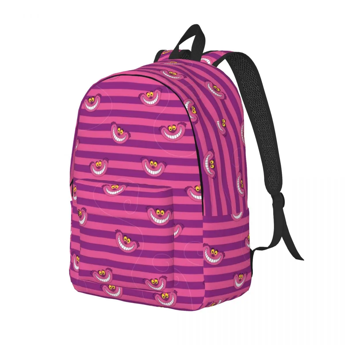 Custom Cheshire Cat Cartoon Manga Canvas Backpacks for Women Men Waterproof College School Bag Print Bookbags