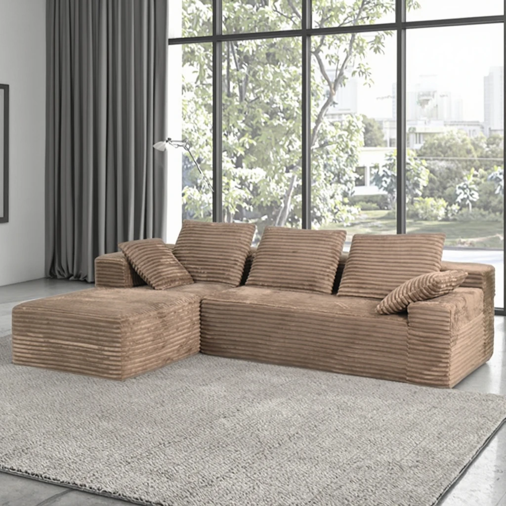 high-quality large compression sofa recliner living room covered with velvet sofa fabric