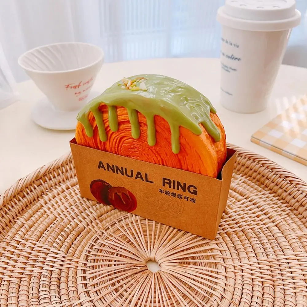 Stilvolle Brot Brot Langsam Rebound Spielzeug Donuts PU Squeeze Dessert Spielzeug Simulation Lebensmittel Kreative Puff Langsam Rebound Spielzeug Kinder Spielzeug