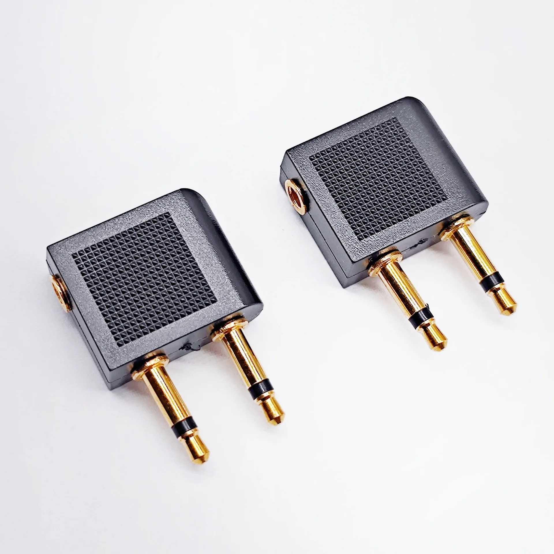 3.5mm Gold Plated Plastic Airplane Audio Adapter Aviation Headphone Plug Converter