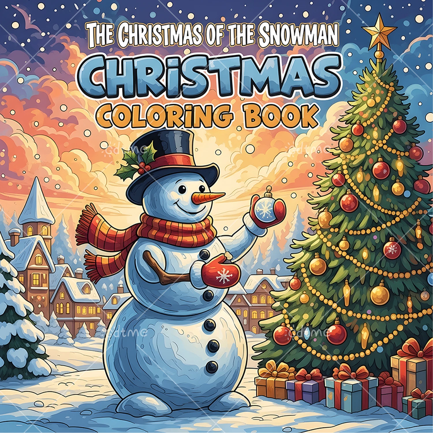 

Уютная рождественская книжка-раскраска для взрослых и подростков, мультяшная рождественская книжка-раскраска Санта-Клауса, снеговика, креативный подарок для отдыха и вечеринки