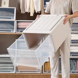 1PC Transparent Single-Layer Drawer Storage Box Combinable Cabinet for Cosmetics Jewelry Underwear & Clothing Organizer