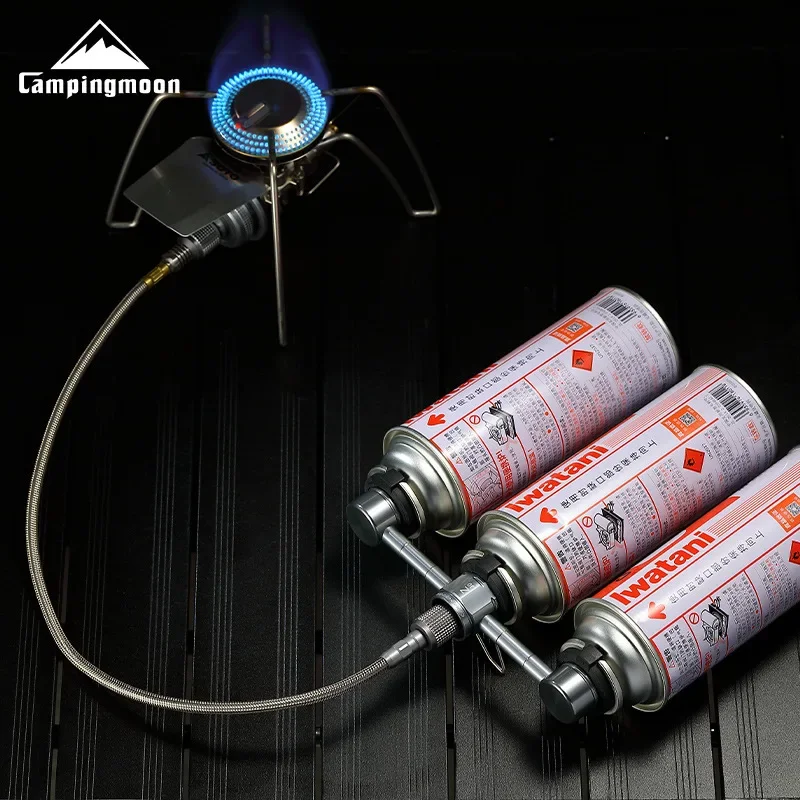 Comanka fuel compartment three supply one flat gas burner long gas adapter outdoor stove camping gas stove accessories