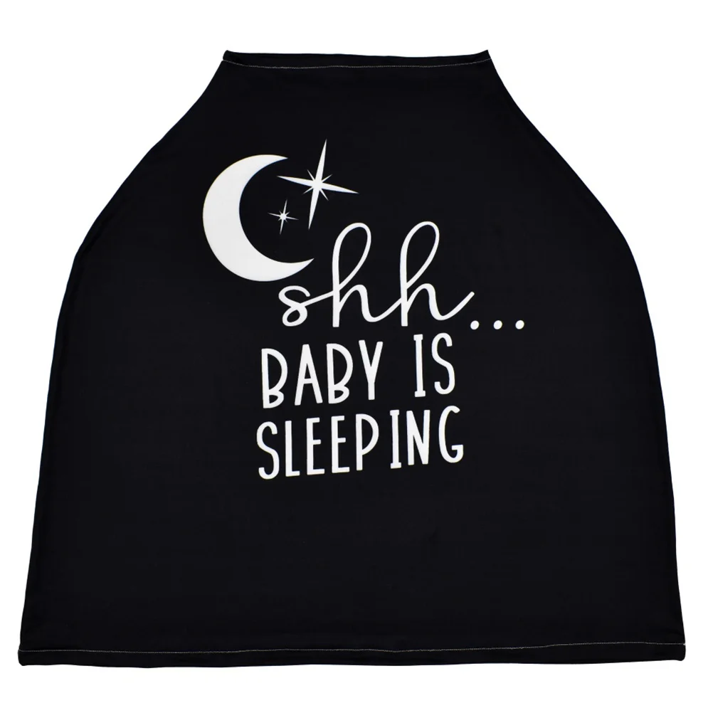 Black Multi-Functional Nursing Cover Baby Stroller Car Seat Protector Lightweight Breathable Scarf Shield Baby Seat Cover