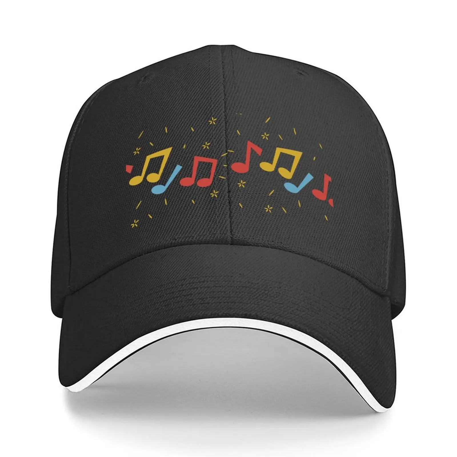 

Colorful Music Notes. Baseball Cap winter hats for men Luxury Man Hat summer hat Sports Cap Boy Child Women's