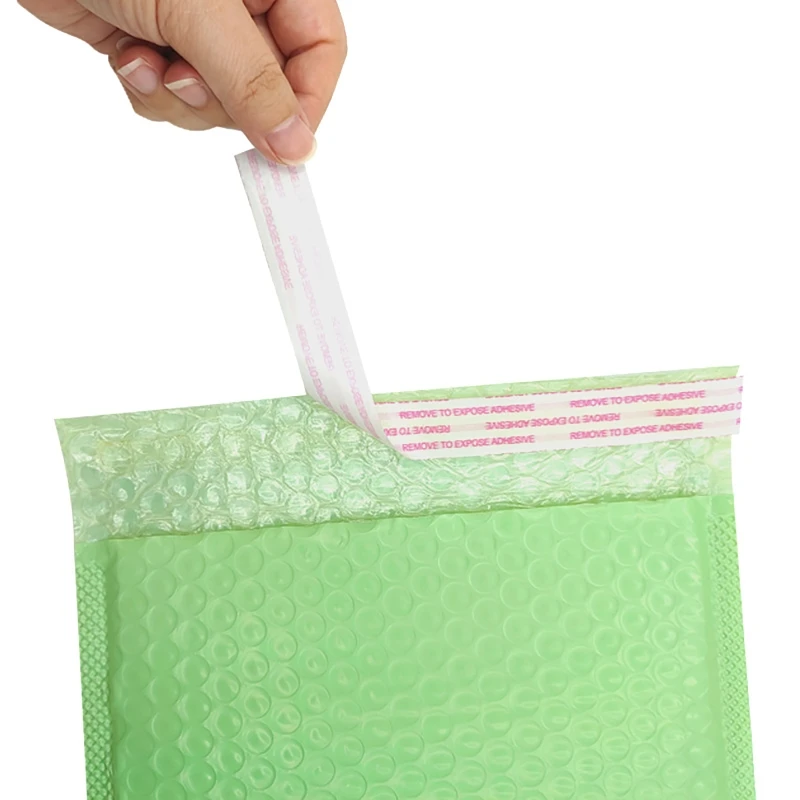 50Pcs/set Light Green Waterproof And Thickened Bubble Envelope Bag Bubble Padded Envelopes Clothing Express Packing Bag