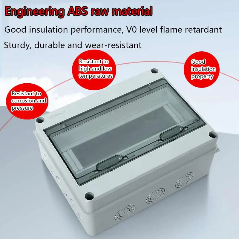 IP65 HT Series Junction Box 5/8/12/15/18/24WAY PC Plastic Outdoor Electrical IP65 Waterproof Distribution Box Switch Box