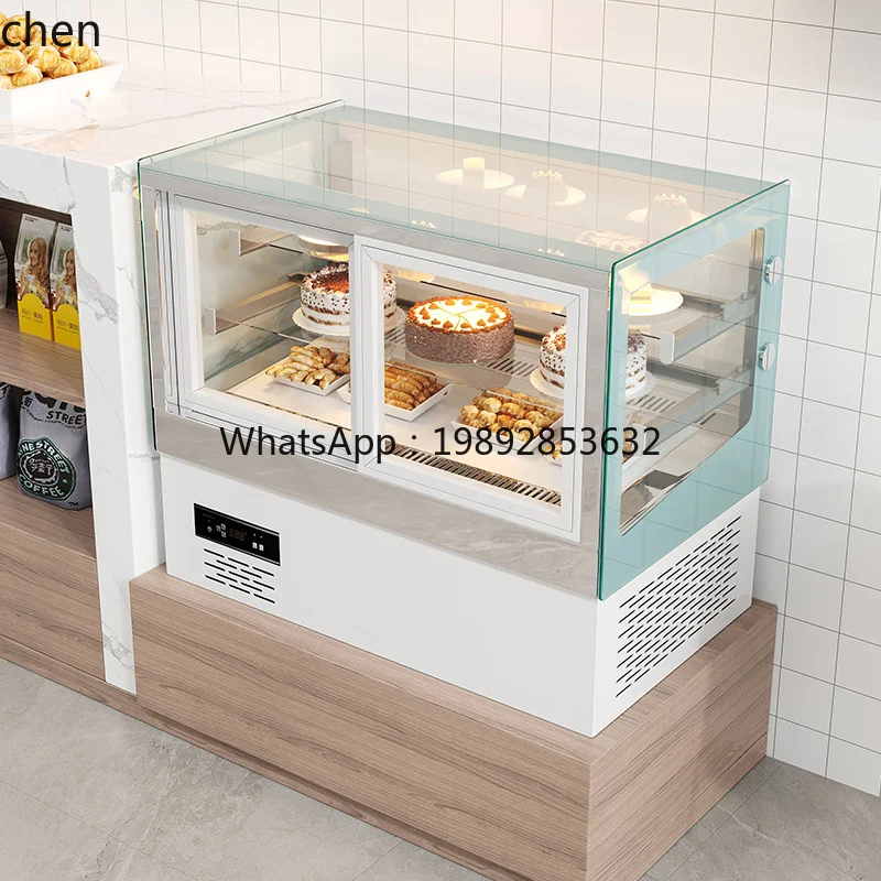 Vetrina per torte, frutta, gastronomia, dessert, verdura fredda, refrigerata, porta d'ingresso del desktop